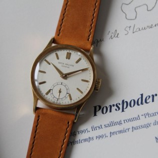 Vintage - Bracelet Apple Watch cuir pleine fleur - Made in France