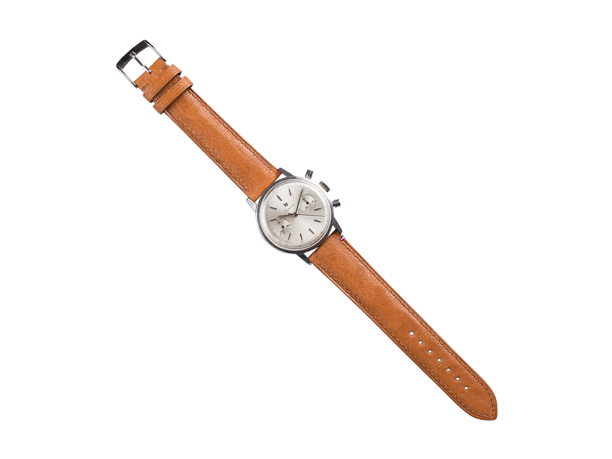 1960 s Lip Geneva Chronograph on Avel Men leather strap