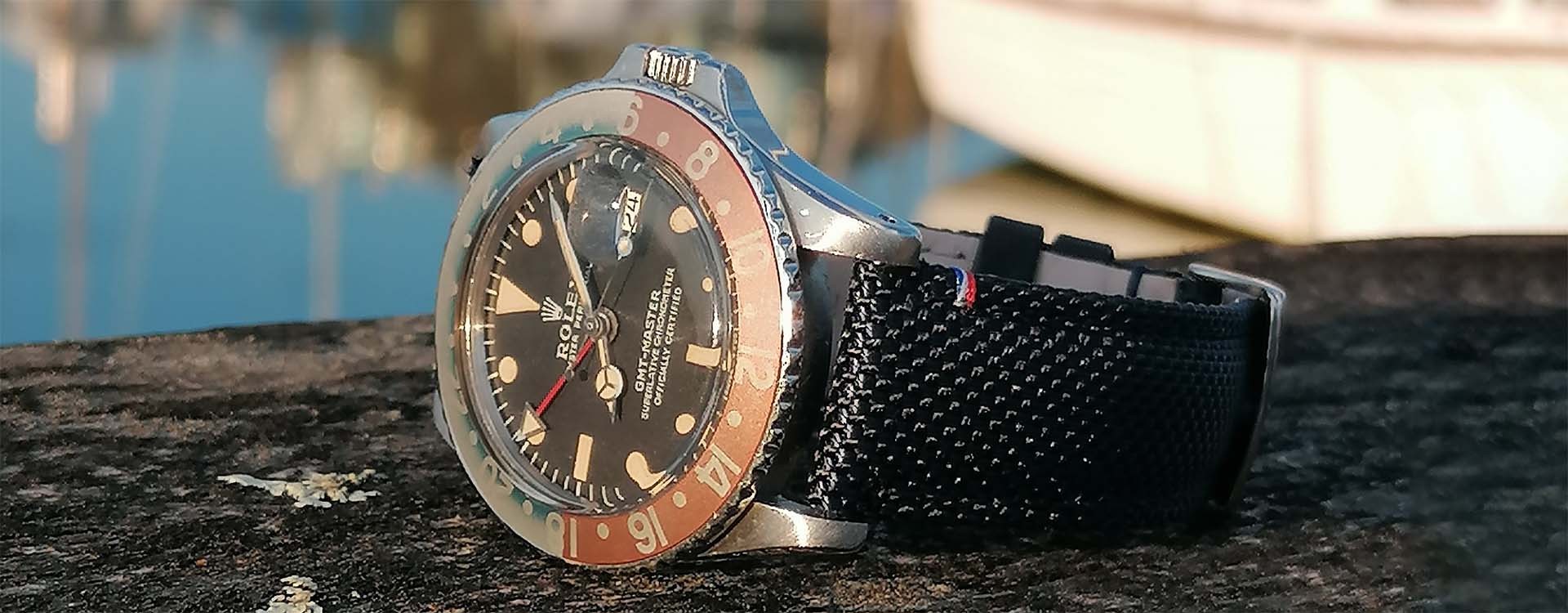 Rubber straps custom made for a Rolex Yacht-master and a Rolex